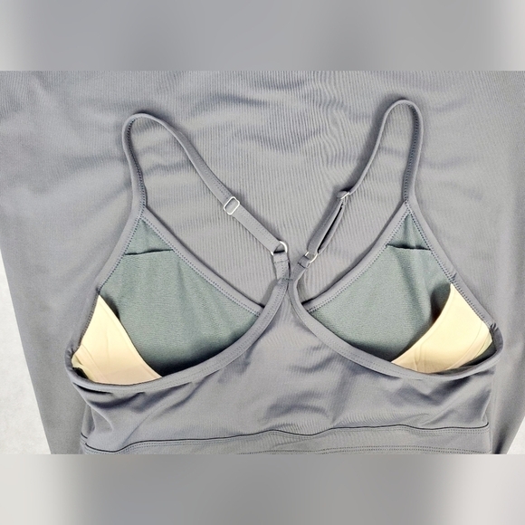 Athleta Grey Outdoor Workout Racerback Dress Size M #4 - Picture 9 of 11